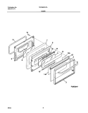 DOOR Diagram and Parts List for TEF352CHTA  Tappan Range