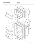 DOOR Diagram and Parts List for GRT21G3CQ3  Gibson Refrigerator