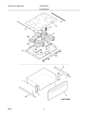 TOP/DRAWER Diagram and Parts List for CGLES385FS5  Frigidaire Wall Oven