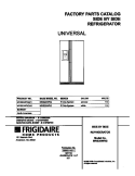 COVER Diagram and Parts List for MRS20WRGD1  Frigidaire Refrigerator