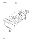 DOOR Diagram and Parts List for FEFL74ABC  Frigidaire Range