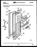 REFRIGERATOR DOOR PARTS Diagram and Parts List for 95-2497-66-02  Tappan Refrigerator