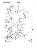 CABINET Diagram and Parts List for FGHG2344MF0  Frigidaire Refrigerator