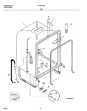 TUB Diagram and Parts List for F71C24RJB0  Frigidaire Dishwasher