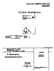 Cover Diagram and Parts List for WWX645RET0  Westinghouse Washer