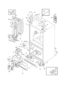 Cabinet Diagram and Parts List for FGHB2846LF3  Frigidaire Refrigerator