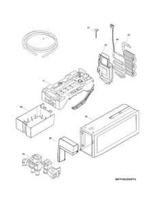 Ice Maker Diagram and Parts List for 25370343411  Kenmore Refrigerator