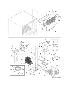 System Diagram and Parts List for FPHI1888PF3  Frigidaire Refrigerator