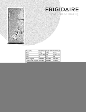 01 - COVER Diagram and Parts List for FGUI2149LF3  Frigidaire Refrigerator