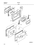 DOOR Diagram and Parts List for FEB24S5AQA  Frigidaire Wall Oven