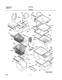 SHELVES Diagram and Parts List for PLHS269ZCB2  Frigidaire Refrigerator