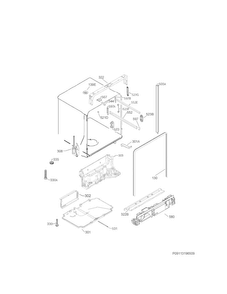 Tub & Frame Diagram and Parts List for EW24ID80QS3A  Electrolux Dishwasher