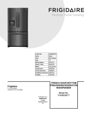 01 - COVER SHEET Diagram and Parts List for FGHB2867TD1  Frigidaire Refrigerator