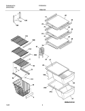SHELVES Diagram and Parts List for FRS26W2AW7  Frigidaire Refrigerator