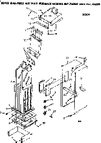 Body Diagram and Parts List for 867736349  Frigidaire Furnace