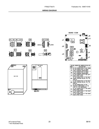 Wiring Diagram Diagram and Parts List for FPBS2778UF3  Frigidaire Refrigerator
