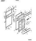 DOOR SECTION Diagram and Parts List for FRT20PRAD2  Frigidaire Refrigerator