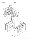 DOOR Diagram and Parts List for FED355ASF  Frigidaire Range