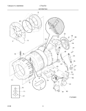 MOTOR / TUB Diagram and Parts List for LTF530FS0  Frigidaire Washer