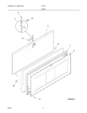 DOOR Diagram and Parts List for CF159  Frigidaire Freezer