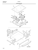 TOP / DRAWER Diagram and Parts List for FES367DCA  Frigidaire Range