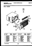 CABINET PARTS Diagram and Parts List for KAS182S2K1  Kelvinator Air Conditioner