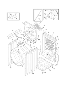 Cabinet/drum Diagram and Parts List for FASE7073NA0  Frigidaire Dryer