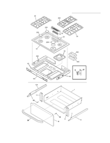 Top/drawer Diagram and Parts List for CFGS3035LS3  Frigidaire Range