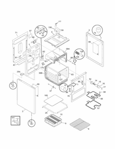 Body Diagram and Parts List for 79090152308  Kenmore Range