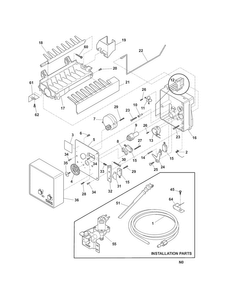 Ice Maker Diagram and Parts List for 25371821017  Kenmore Refrigerator