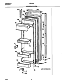 REFRIGERATOR DOOR Diagram and Parts List for FRS24BGGB8  Frigidaire Refrigerator