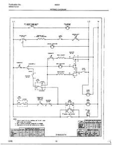 Wiring Diagram Diagram and Parts List for 486540D  Frigidaire Range