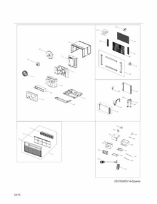 Recommended Spare Parts Diagram and Parts List for 25376085314  Kenmore Air Conditioner