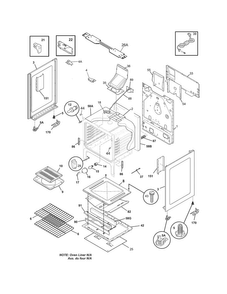 Body Diagram and Parts List for FFGF3051LSH  Frigidaire Range