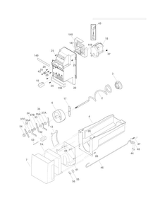 Ice Container Diagram and Parts List for EI23BC56IWA  Electrolux Refrigerator
