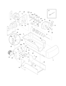 Ice Container Diagram and Parts List for FGHC2355PF5  Frigidaire Refrigerator