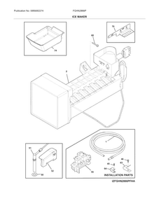 Ice Maker Diagram and Parts List for FGHN2866PPEA  Frigidaire Refrigerator