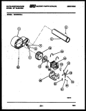 BLOWER AND DRIVE PARTS Diagram and Parts List for DE150KDD4  Frigidaire Dryer