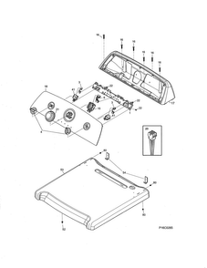 Controls/top Panel Diagram and Parts List for FARG1011MW0  Frigidaire Dryer