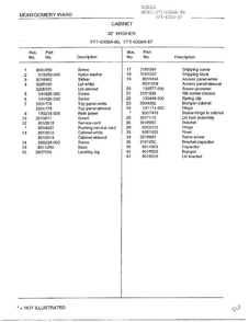 Washer-cabinet Page 2 Diagram and Parts List for 6309A  Frigidaire Washer