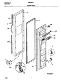 FREEZER DOOR Diagram and Parts List for FRS24MWGW2  Frigidaire Refrigerator