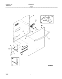 DOOR Diagram and Parts List for PLDB998CC0  Frigidaire Dishwasher