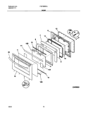 DOOR Diagram and Parts List for FGF366BCA  Frigidaire Range