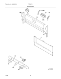 BACKGUARD Diagram and Parts List for TGF317DWC  Tappan Range