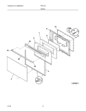 DOOR Diagram and Parts List for TEF317BUC  Tappan Range