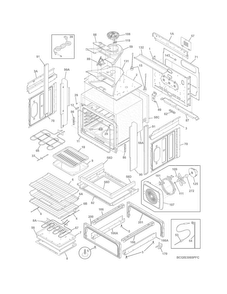 Body Diagram and Parts List for CGIS3065PFC  Frigidaire Range