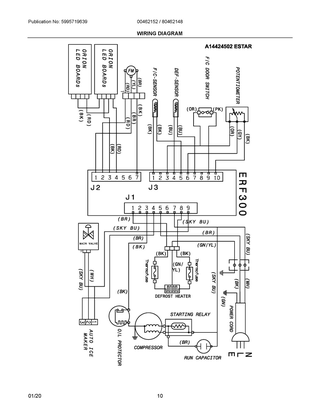 Wiring Diagram Diagram and Parts List for K80462148A  Frigidaire Refrigerator