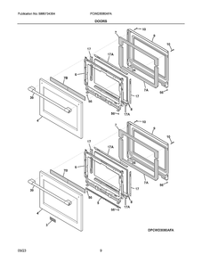 Doors Diagram and Parts List for PCWD3080AFA  Frigidaire Range Hood