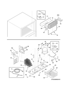 System Diagram and Parts List for 25360505510  Kenmore Refrigerator