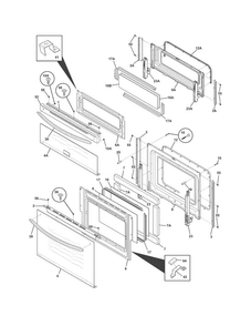 Doors Diagram and Parts List for FGEF300DNWA  Frigidaire Range